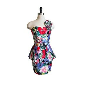 Barbara Barbara Y2K Vtg Floral Cocktail Dress Size 8 Fairy Whimsigoth Cottage